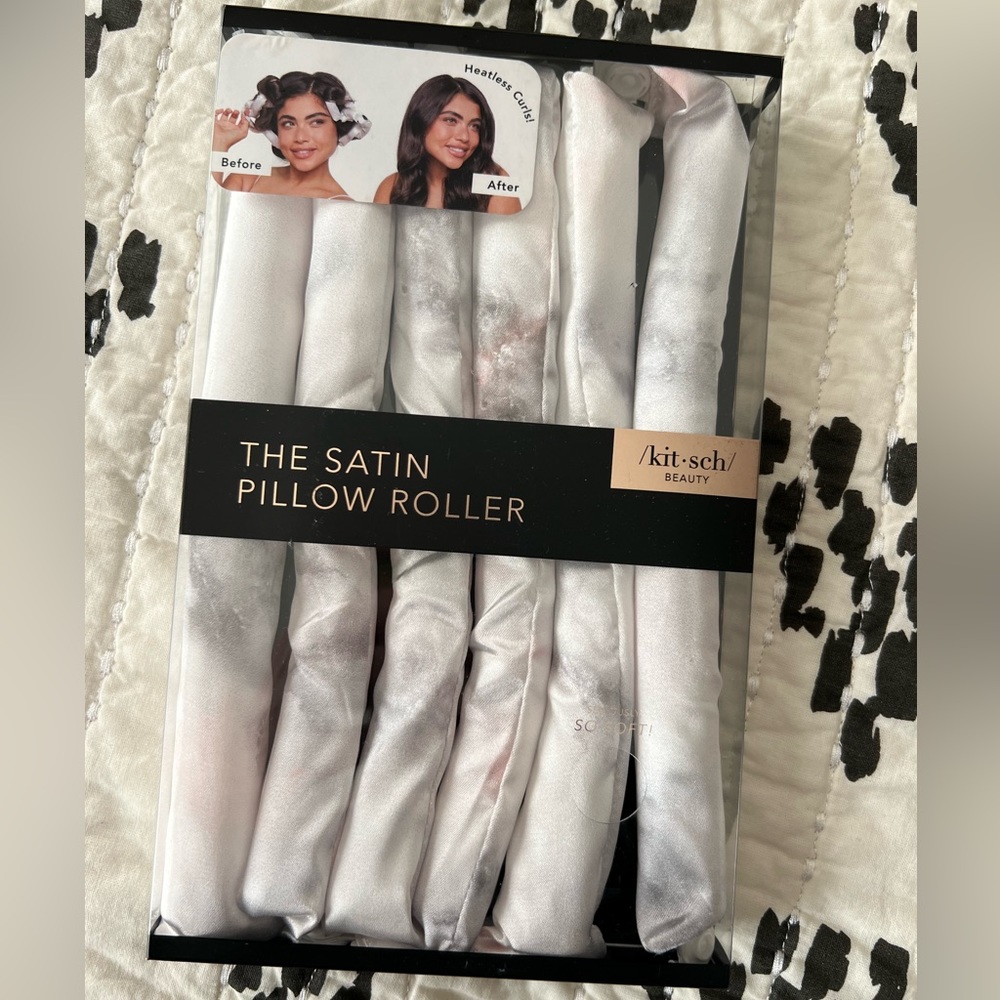Kitsch satin pillow rollers (set of 6)